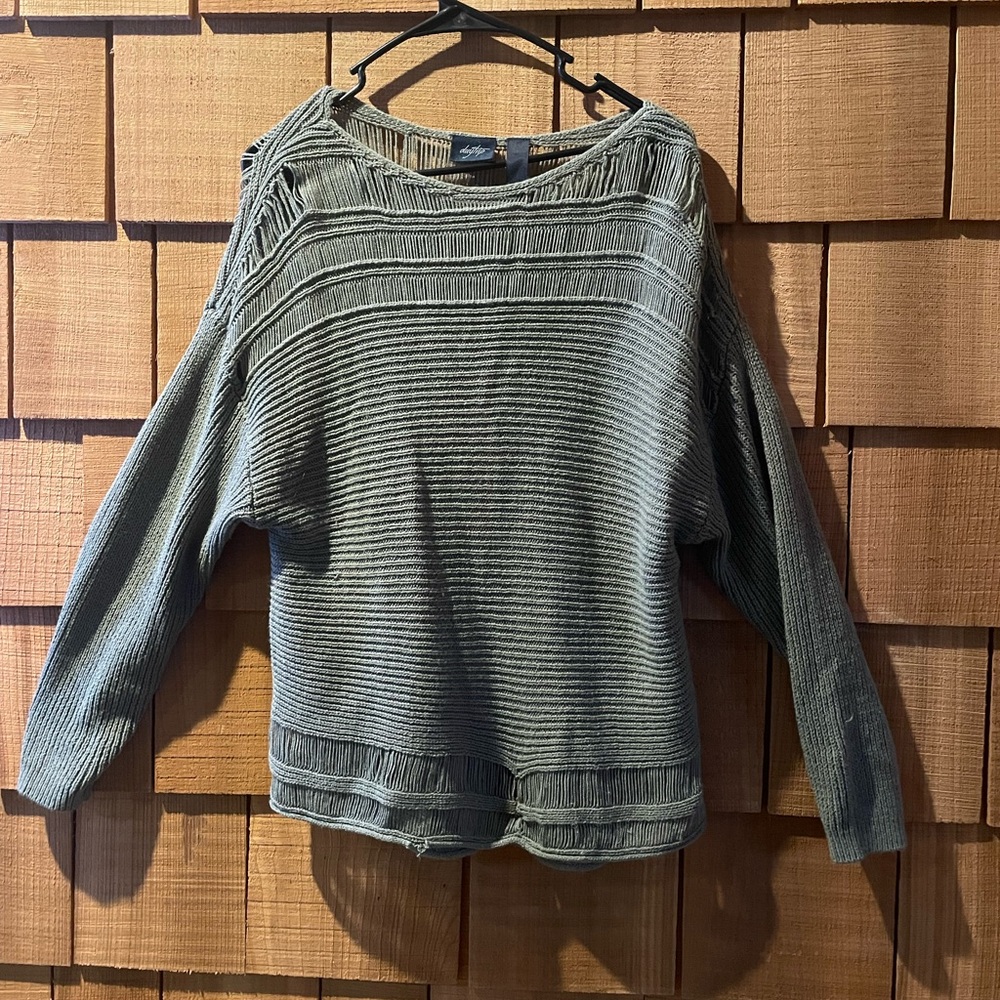Daytrip Off-the-Shoulder Olive Sweater